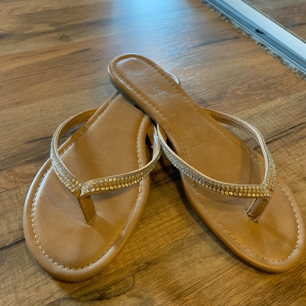 Rhinestone flip flops